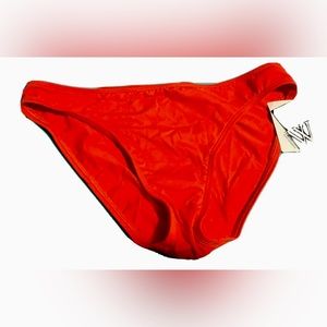 Wswim Women’s Swimsuit Bikini Bottom Separate Basic Brief Orange Size M NWT